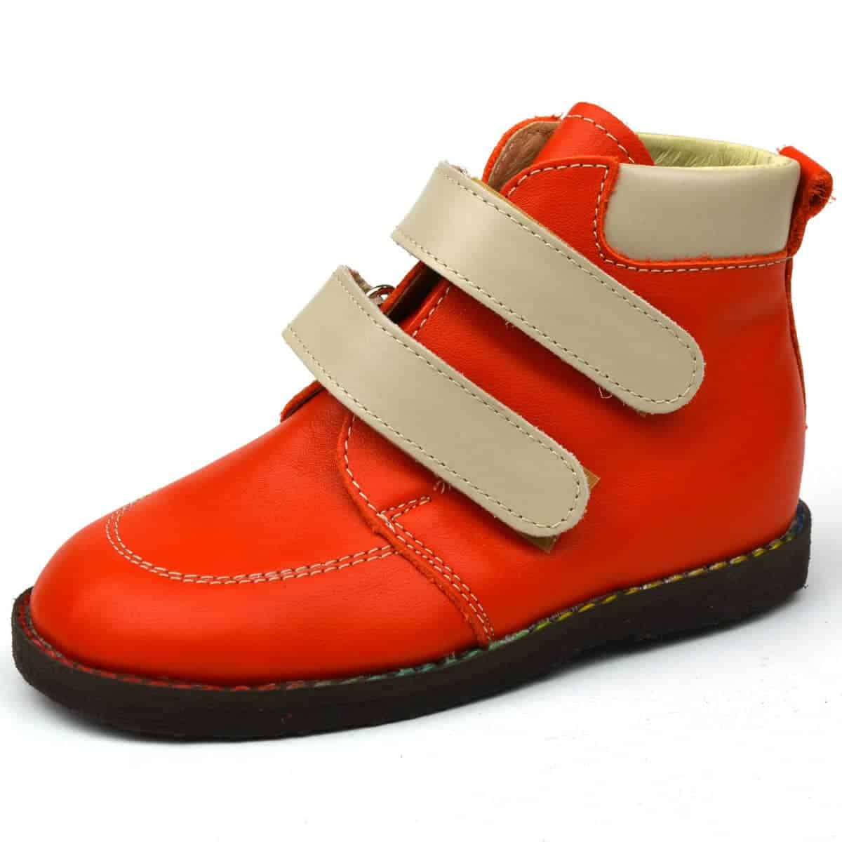 dr Leo tépőzáras rozsdabarna kislánycipő boksz bőrből