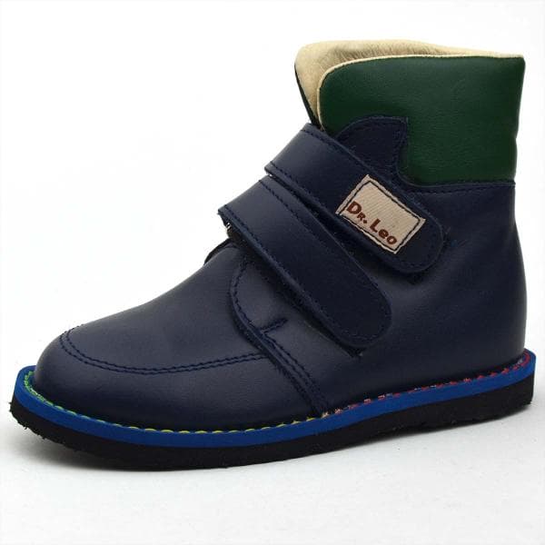 Akciós gyerekcipő - dr Leo magas szárú bakancs bőr béléssel kék színben Akciós gyerekcipő - dr Leo magas szárú bakancs bőr béléssel kék színben