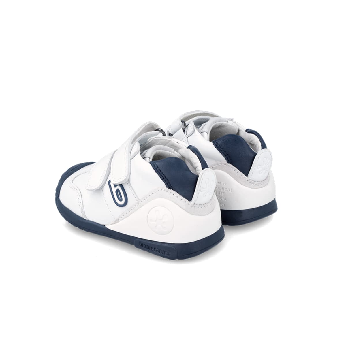 Biogateo kék első lépés sneaker párban, hátulról