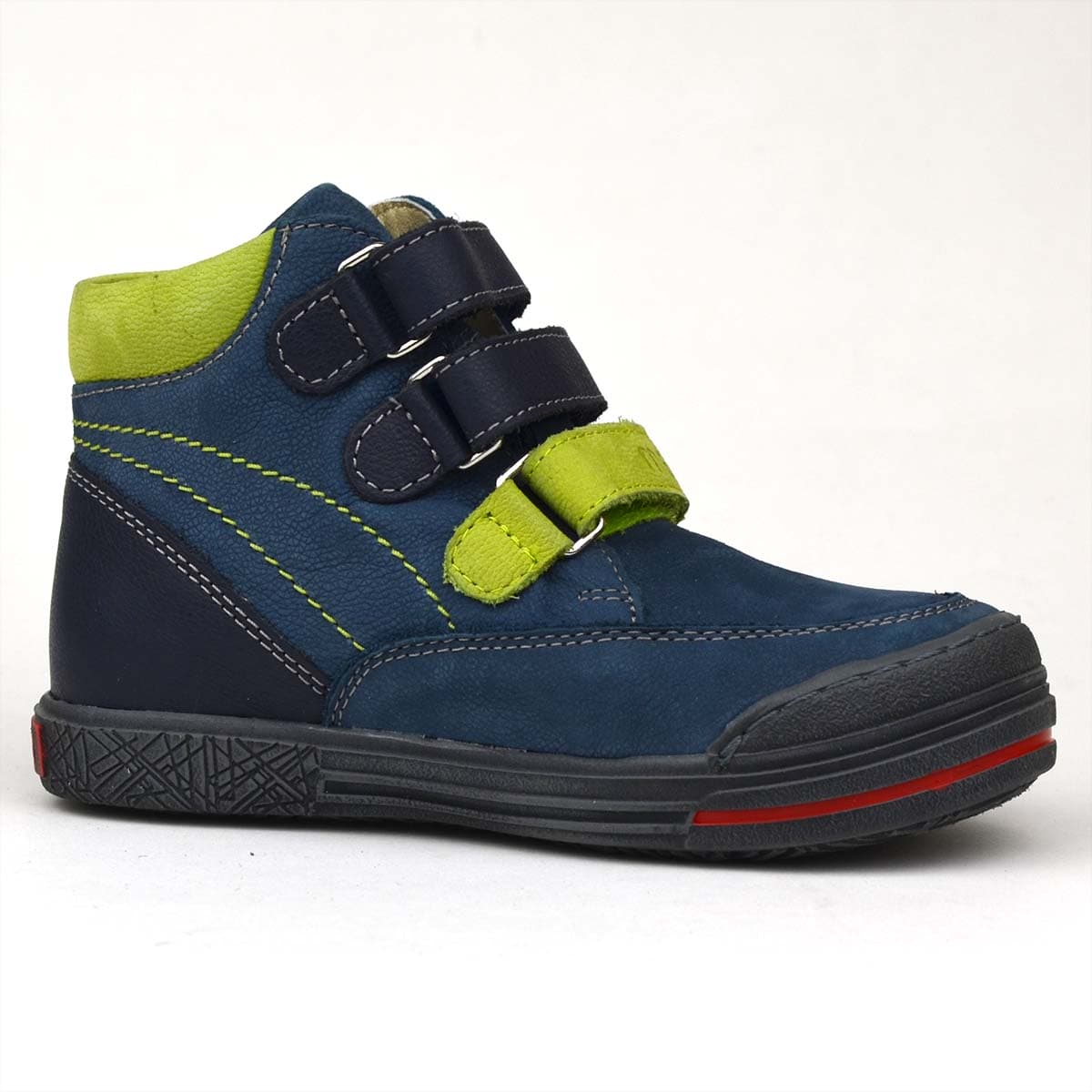 Chicago fiú sportcipő sötétkék színben, zöld mintával - belső oldalról