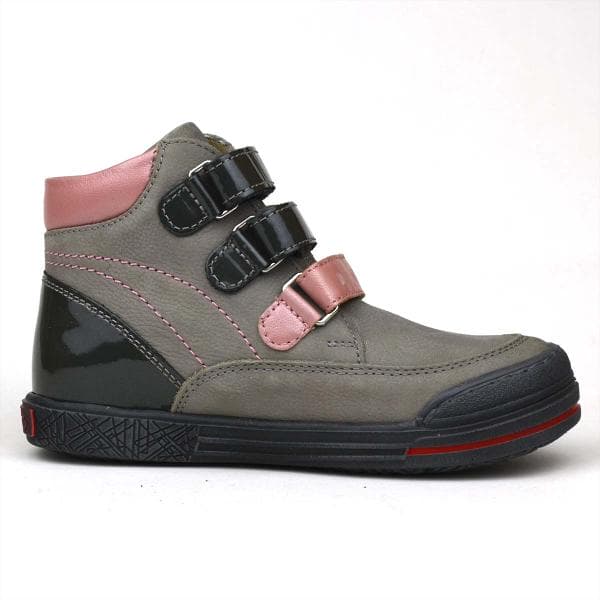 Chicago kislány sportcipő szürke színben, 3 tépőzárral - belső oldalról Chicago kislány sportcipő szürke színben, 3 tépőzárral - belső oldalról