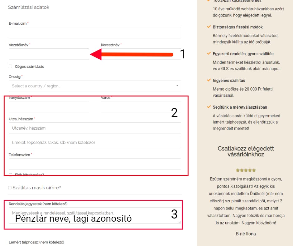 Egészségpénztári számla kérése
