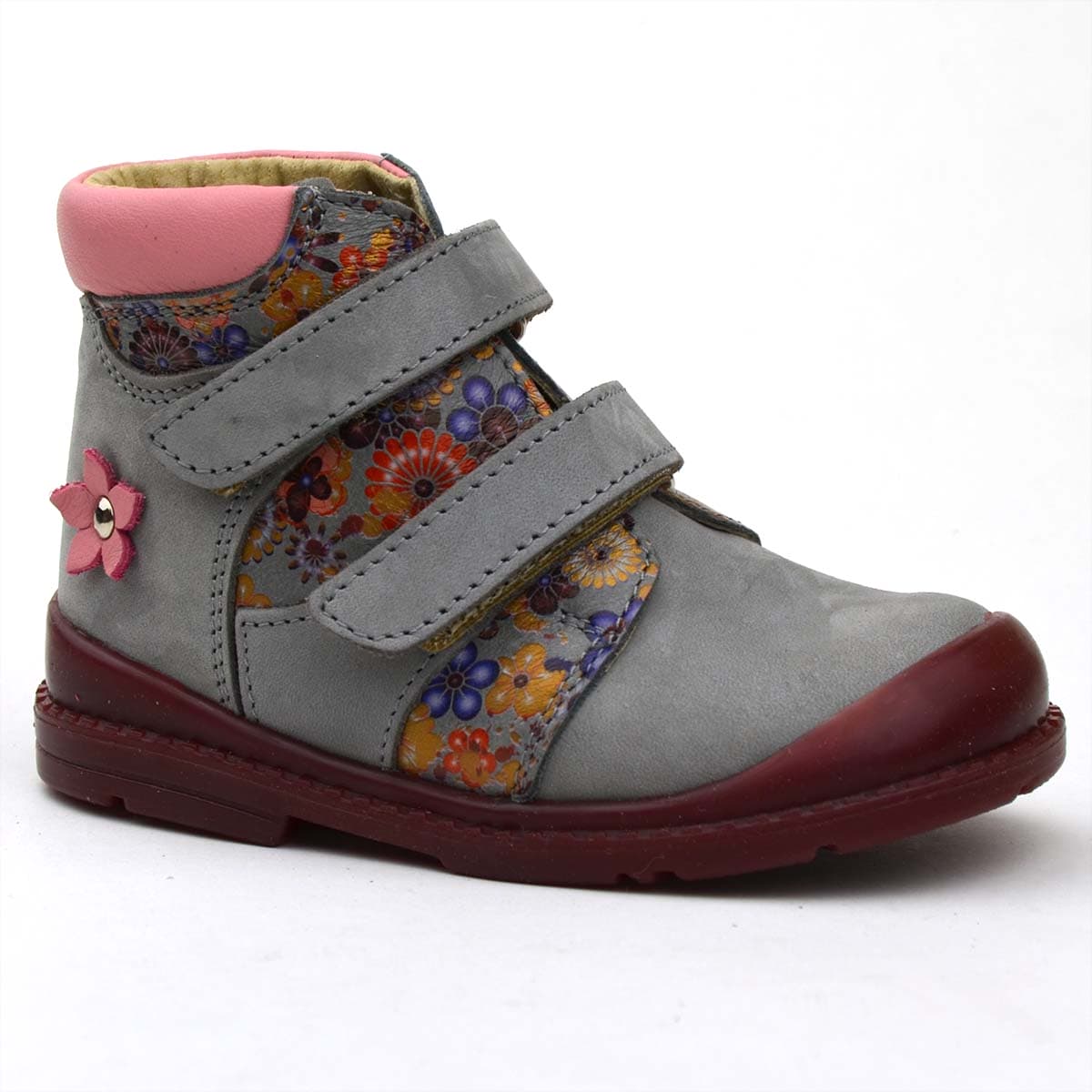 Kislány F90 Salus supinált cipő szürke - virágmintás Kislány F90 Salus supinált cipő szürke - virágmintás