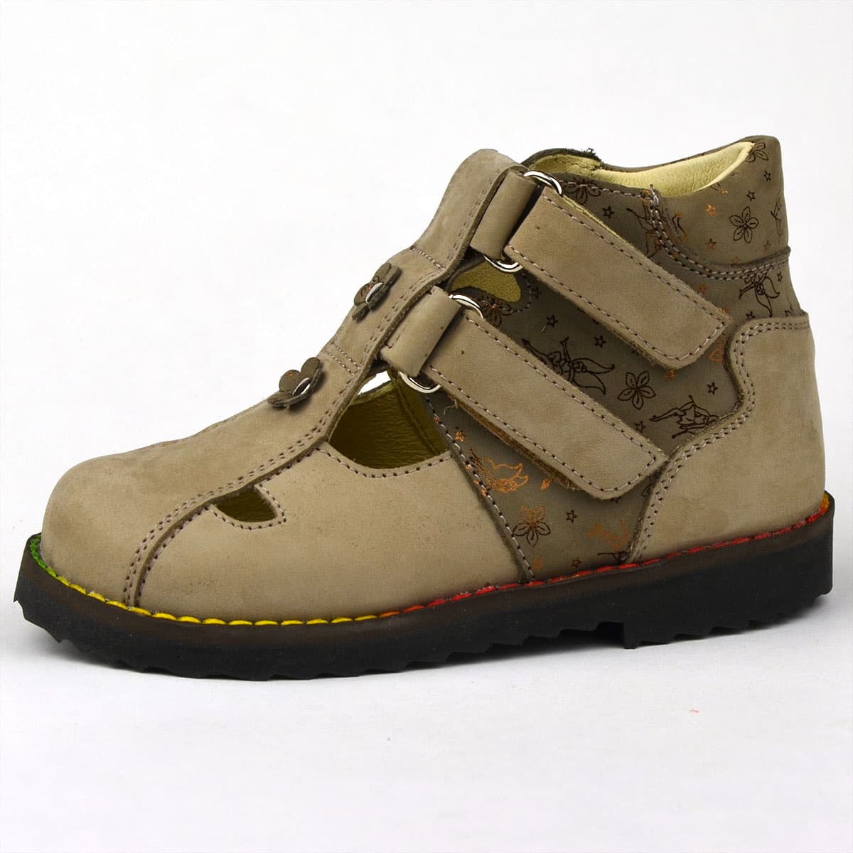 Kislány Flo-801 Salus szandálcipő drapp színben, nyomott tündér mintával az oldalán Kislány Flo-801 Salus szandálcipő drapp színben, nyomott tündér mintával az oldalán