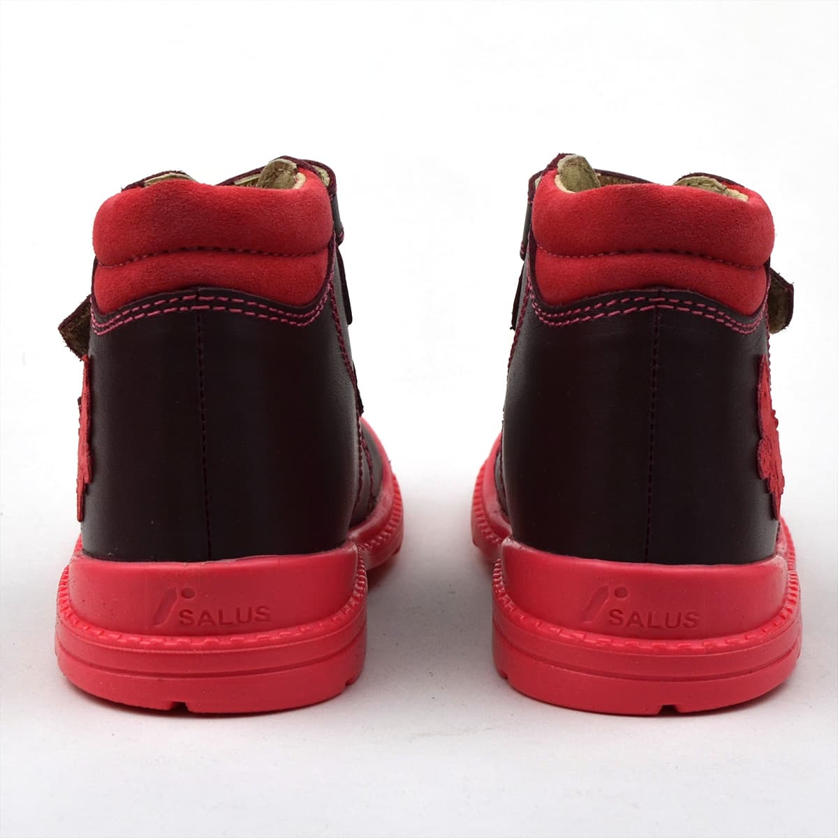 Bordó Flo-810 kislánybakancs párban - pillangóval hátulról