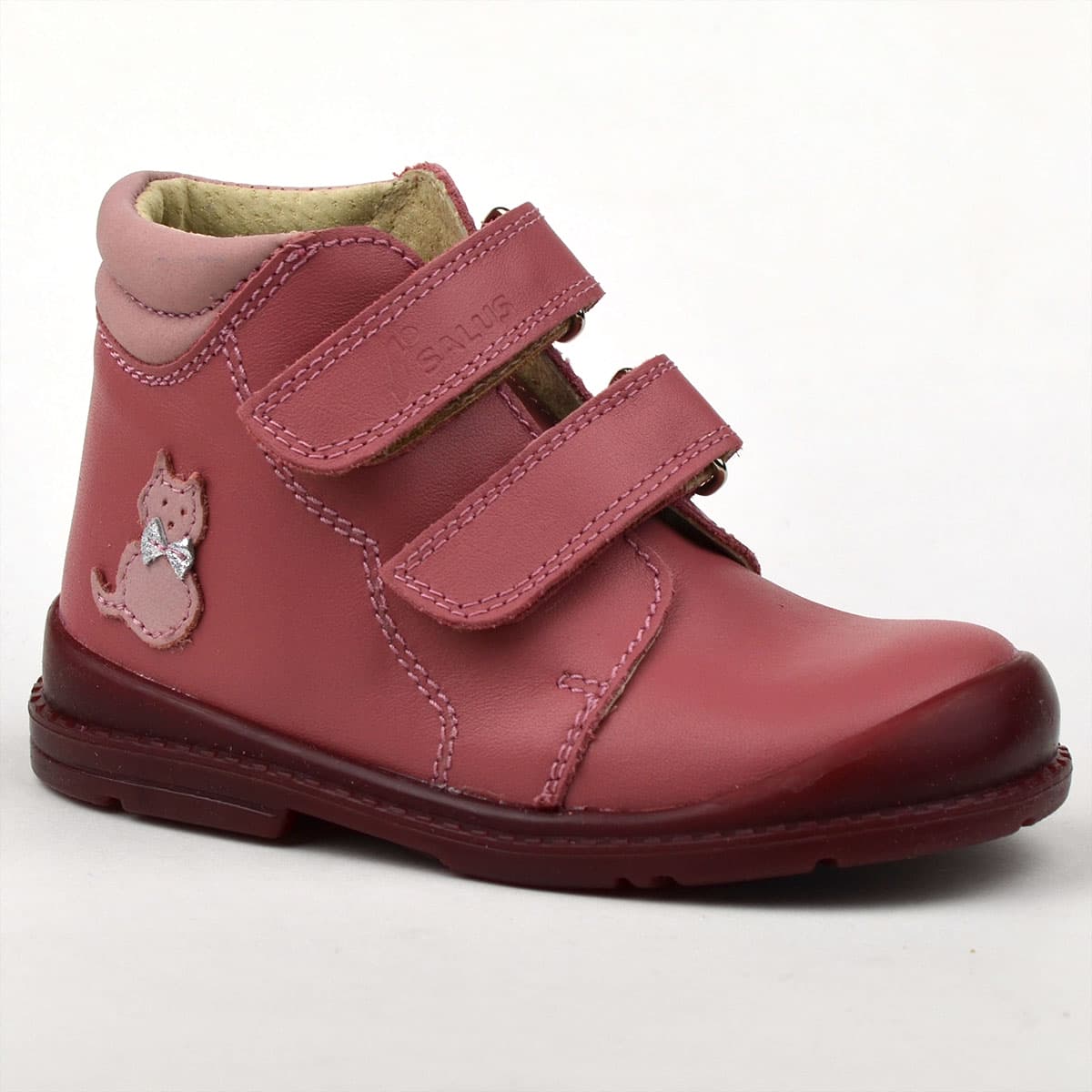 Flo 810 kislanybakancs rozsaszin cicas8 210126 | Hétmérföldes Supinált Gyerekcipő Webáruház Rózsaszín Flo-810 kislánybakancs cicával