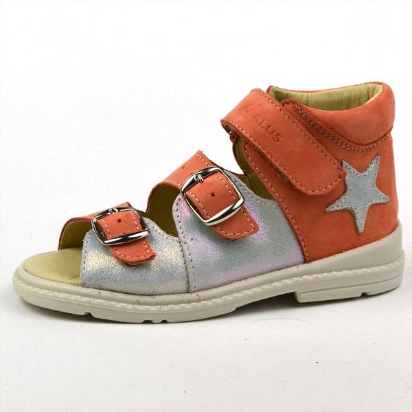Premium Flexi Salus Flo-911 supinált kislány szandál narancssárga - csillaggal Premium Flexi Salus Flo-911 supinált kislány szandál narancssárga - csillaggal