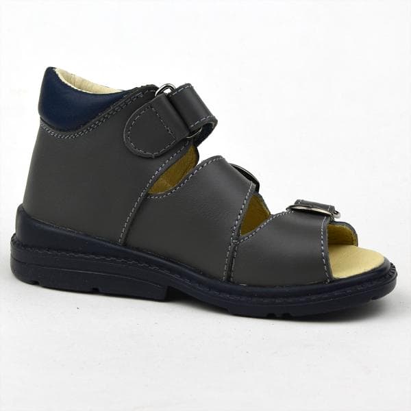 Flo-911 fiúszandál szürke színben vonattal - belső oldalról Flo-911 fiúszandál szürke színben vonattal - belső oldalról