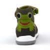 Frog fiúszandál szürke - zöld színben - hátulról