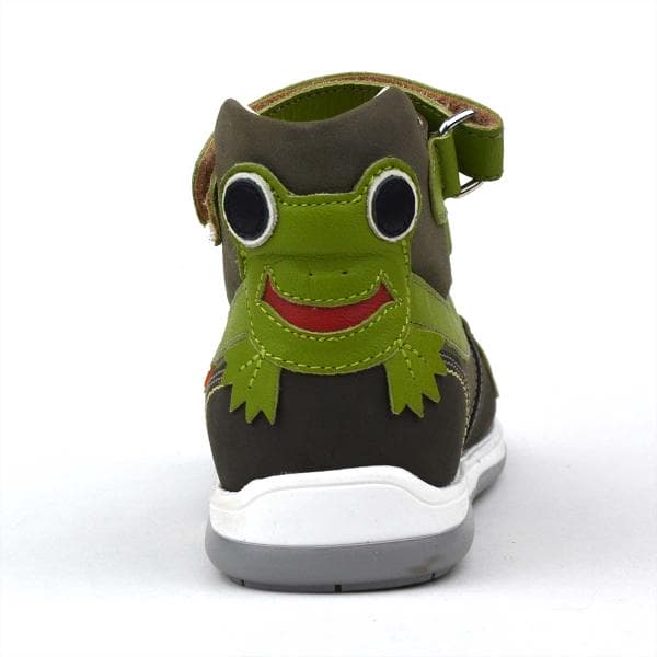 Frog fiúszandál szürke - zöld színben - hátulról Frog fiúszandál szürke - zöld színben - hátulról