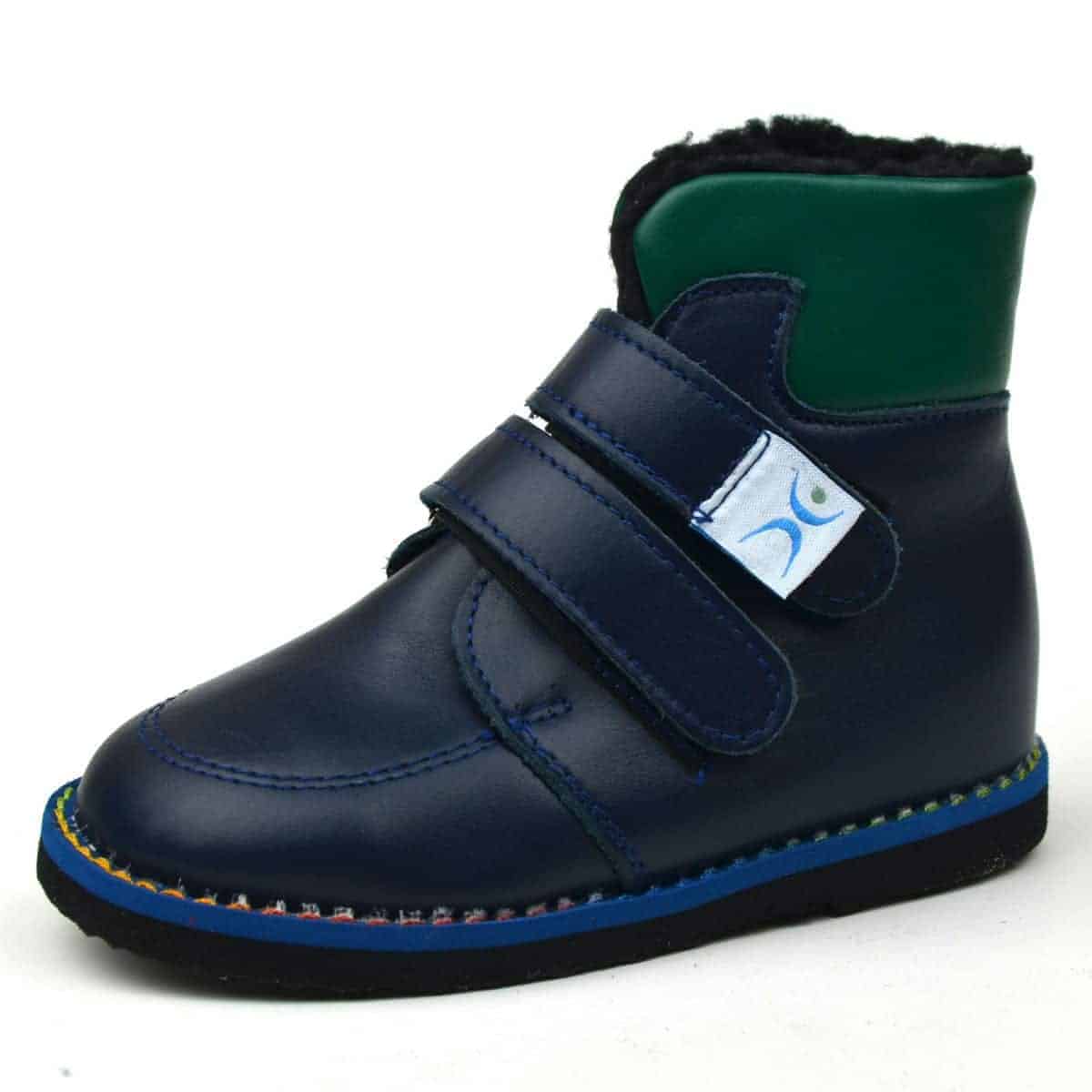 Magas szeru 3003 drLeo kek zold2 171014 1 | Hétmérföldes Supinált Gyerekcipő Webáruház Magasszárú dr Leo bélelt cipő kék-zöld színben