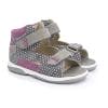 Monaco kislány szandál szürke színben, közepes szármagassággal, párban, oldalról