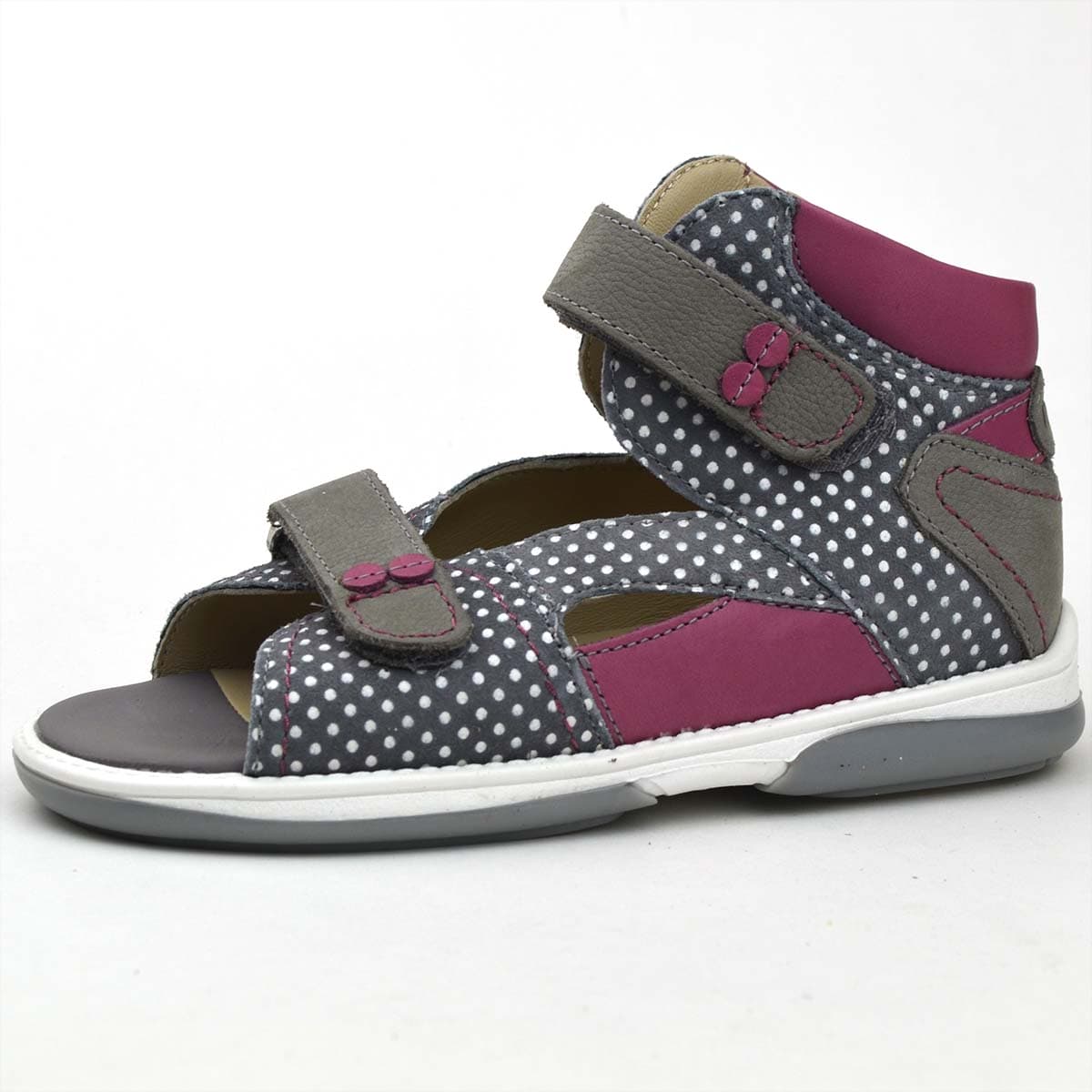 Monaco kislány szandál szürke színben, közepes szármagassággal Monaco kislány szandál szürke színben, közepes szármagassággal