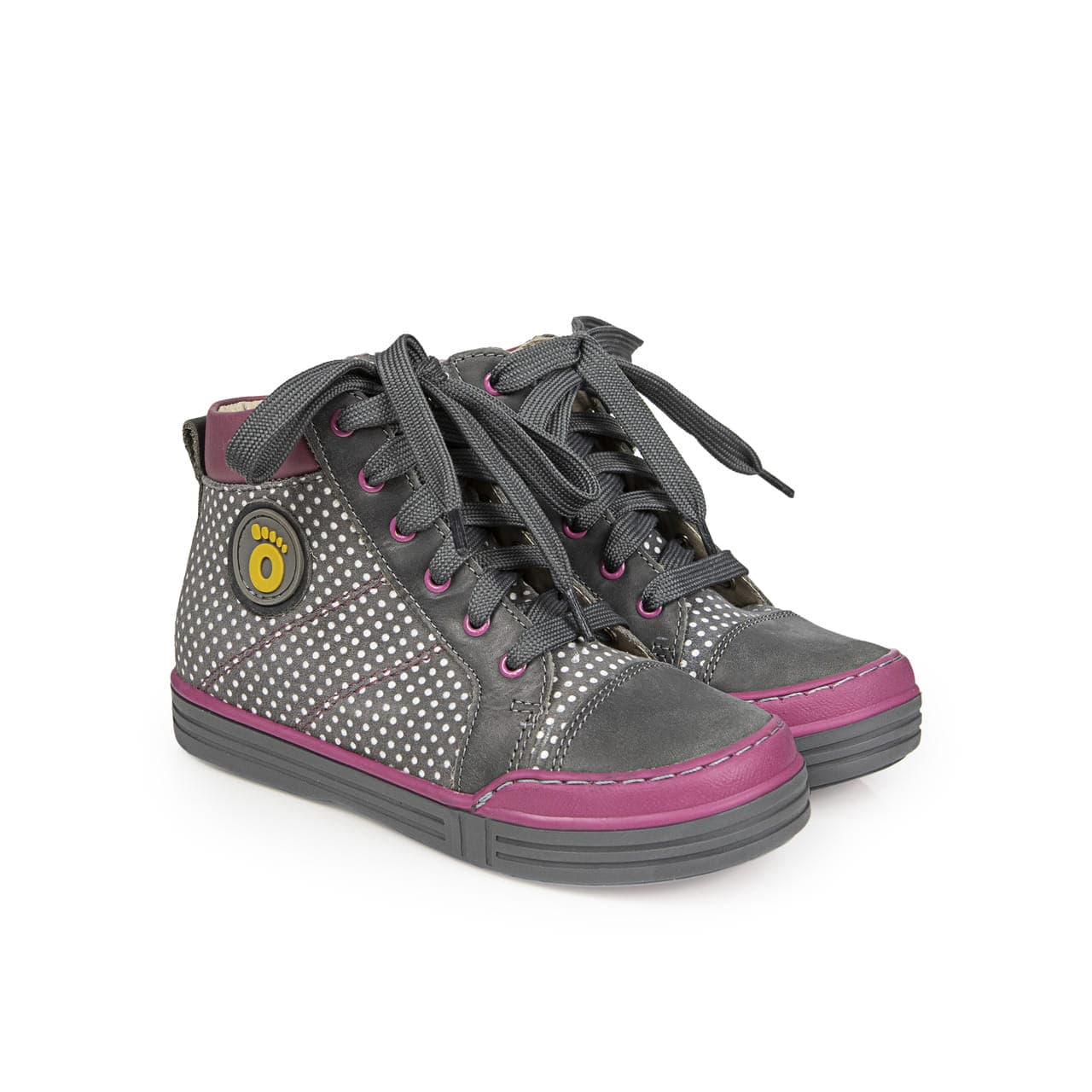 Portland kislánycipő szürke és rózsaszín párban - Memo