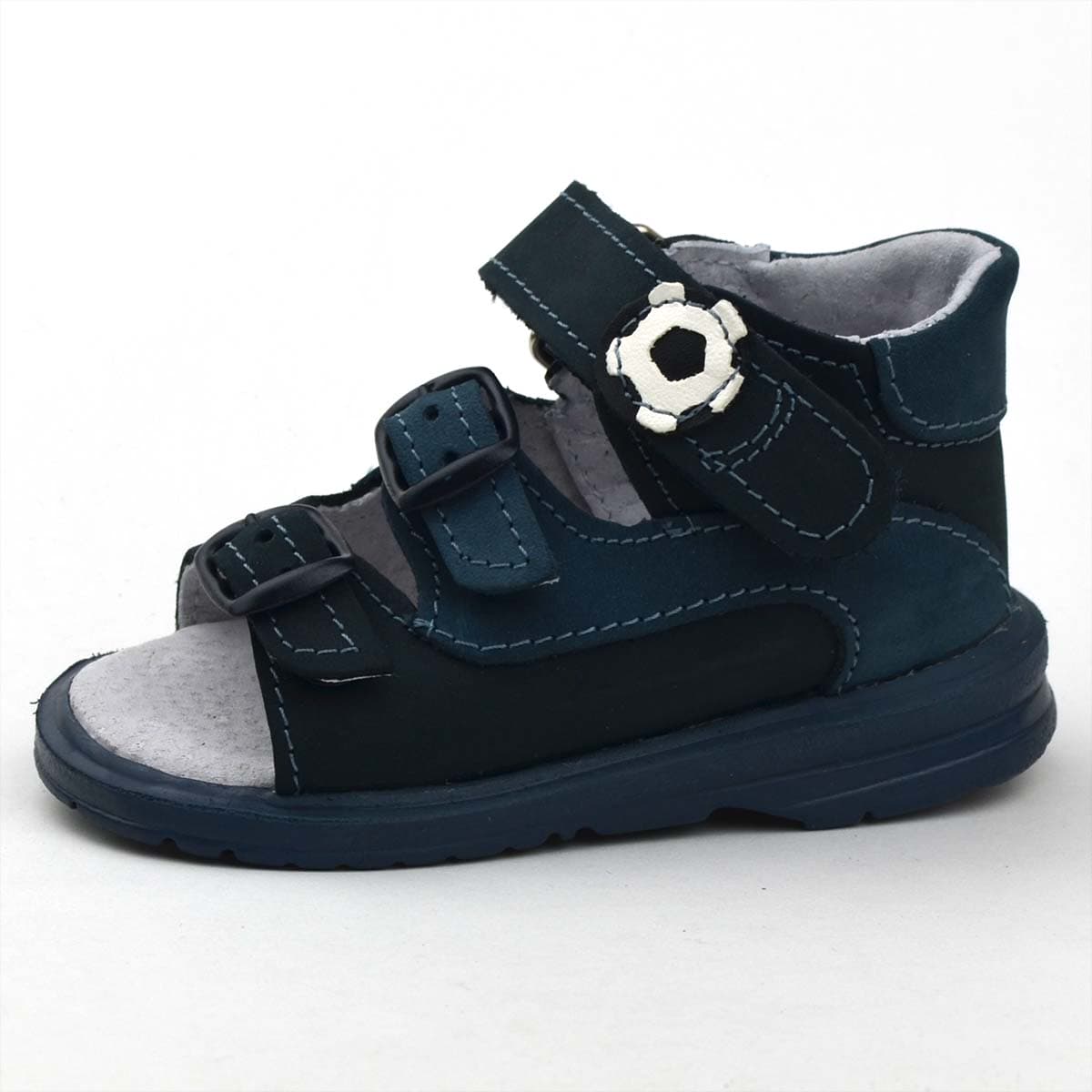 SZ4 fiúszandál 2xsötétkék , focilabdával