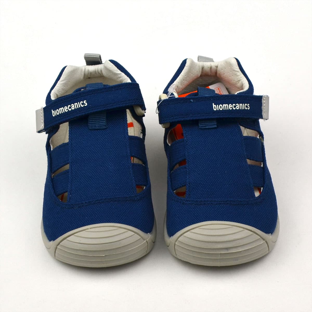 Sötétkék fiú vászon szandálcipő párban - felülről