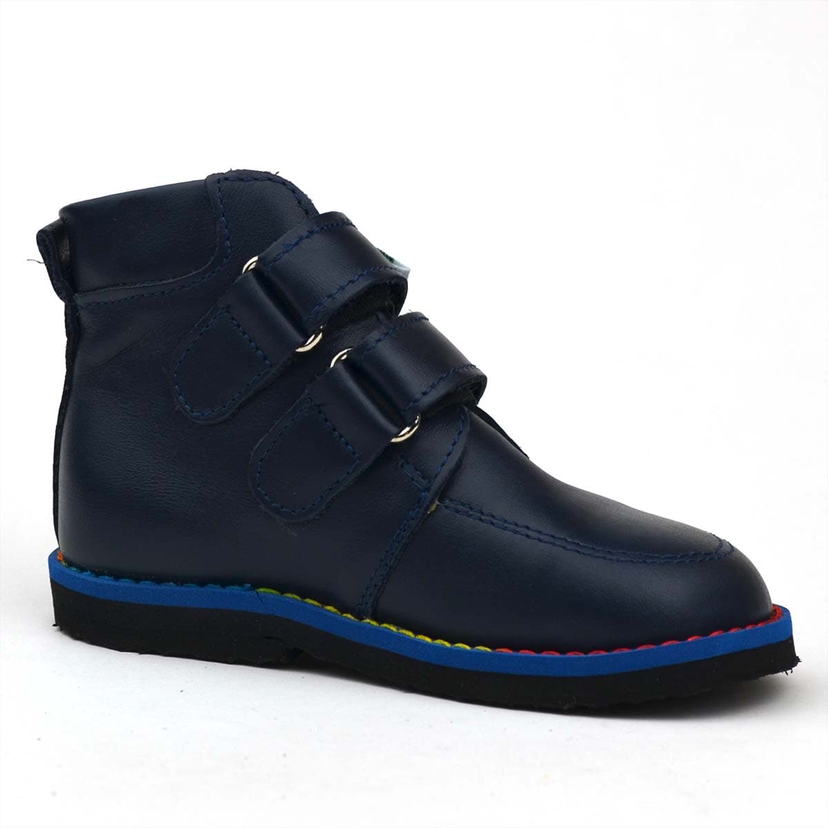 Fiú dr Leo tépőzáras cipő sötétkék, boksz bőr, belső oldal