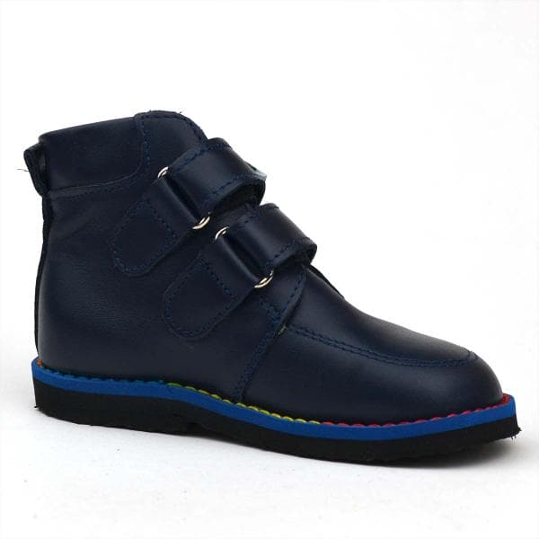 Fiú dr Leo tépőzáras cipő sötétkék, boksz bőr, belső oldal Fiú dr Leo tépőzáras cipő sötétkék, boksz bőr, belső oldal